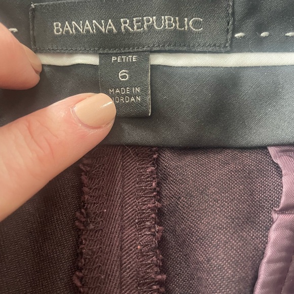 Banana Republic Sloan Dress Pants Size 6 Petite Port - Picture 5 of 8